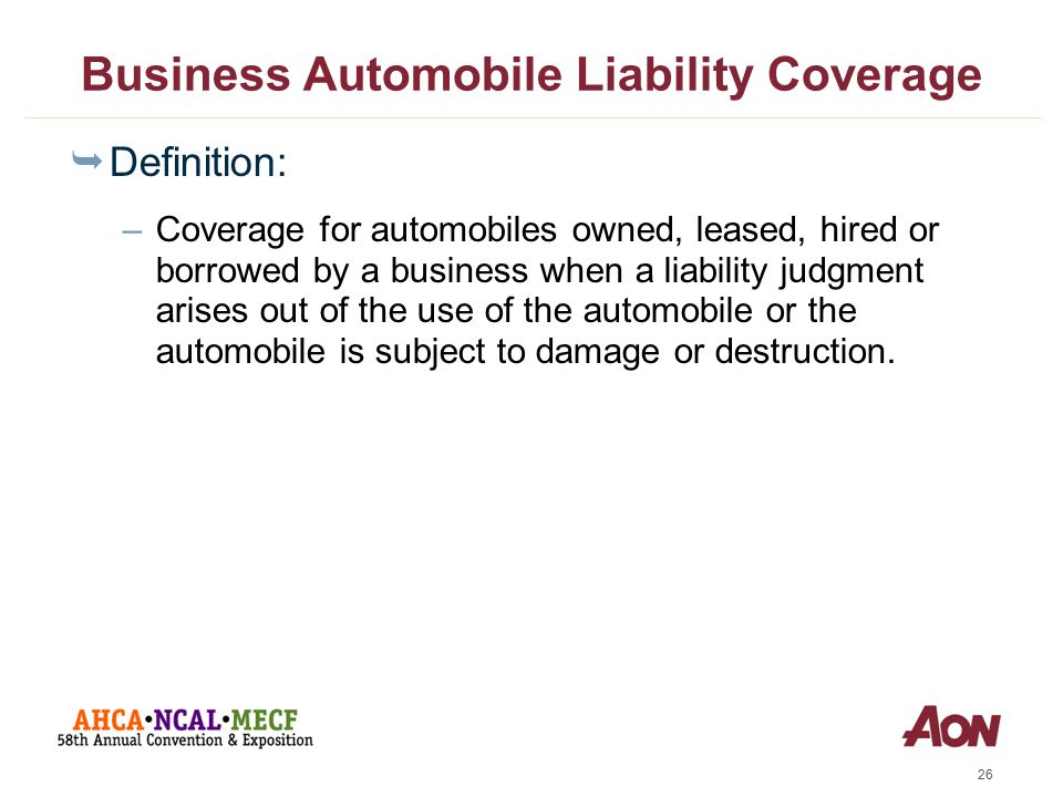 Business Automobile Liability Coverage