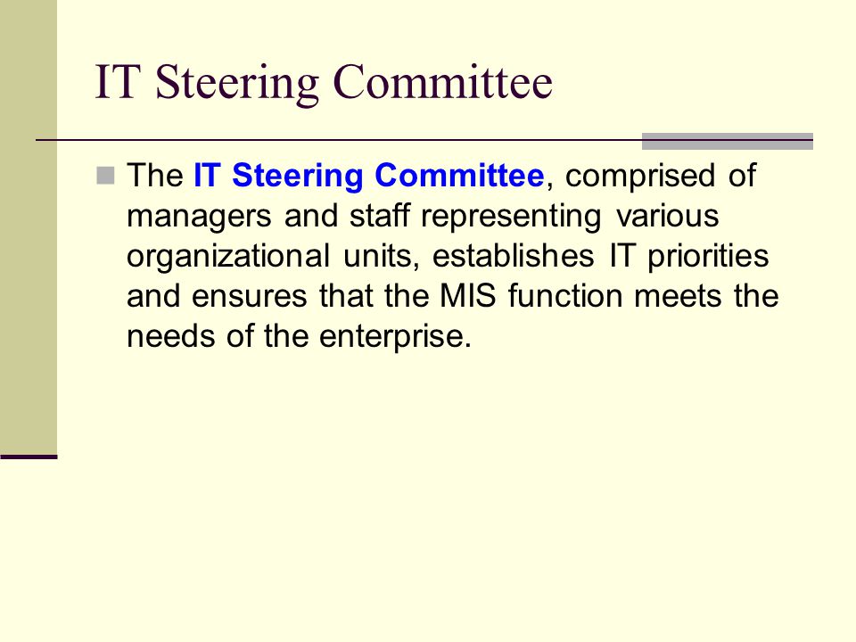 IT Steering Committee