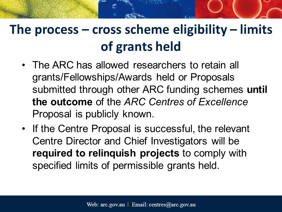 The process – cross scheme eligibility – limits of grants held