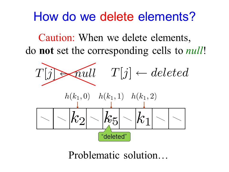 How do we delete elements