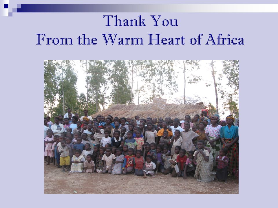 Thank You From the Warm Heart of Africa