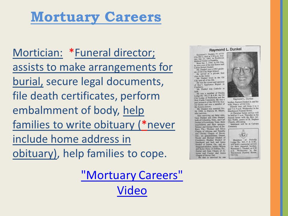 Mortuary Careers Video