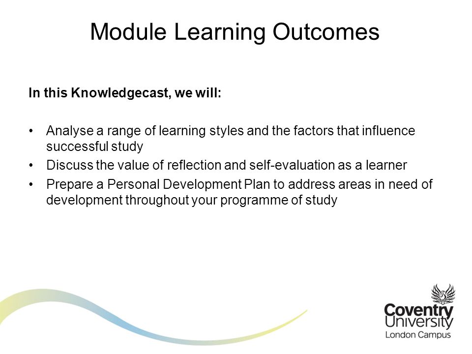Module Learning Outcomes