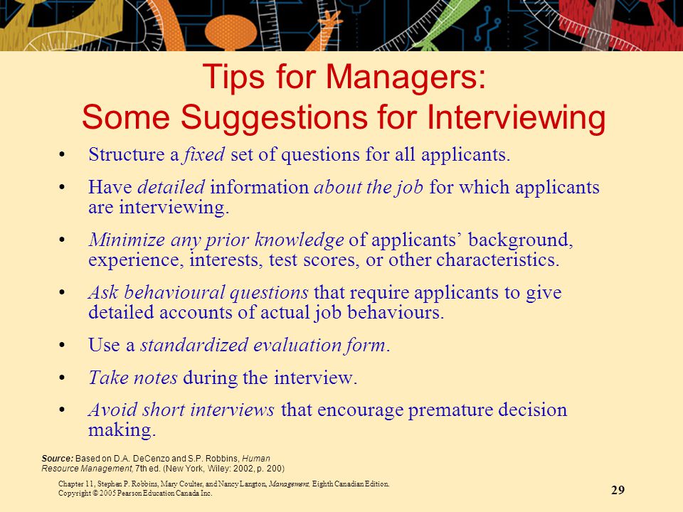Tips for Managers: Some Suggestions for Interviewing