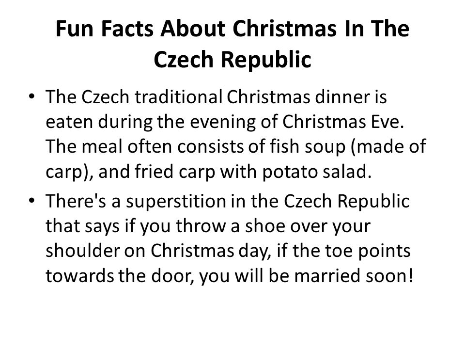 Fun Facts About Christmas In The Czech Republic