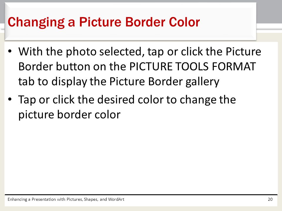 Changing a Picture Border Color