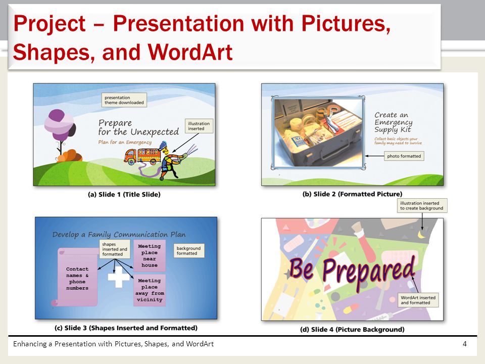 Project – Presentation with Pictures, Shapes, and WordArt