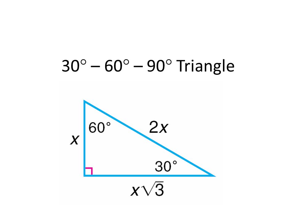 30° – 60° – 90° Triangle