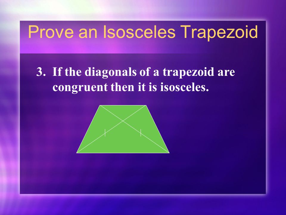 Prove an Isosceles Trapezoid