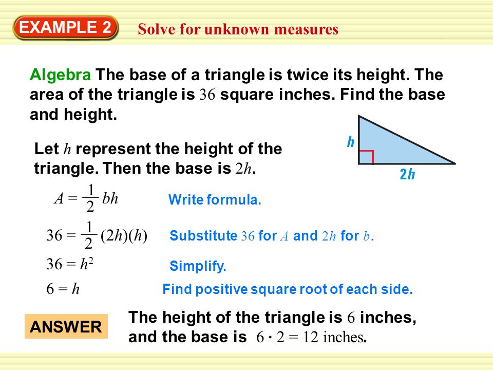 Solve for unknown measures