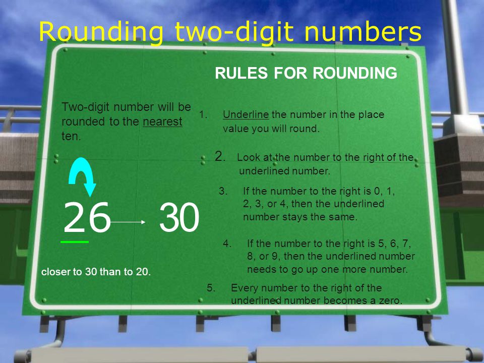 Rounding two-digit numbers