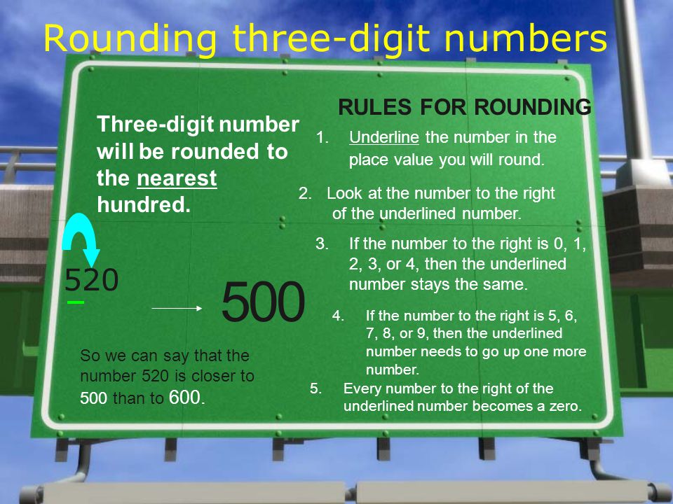Rounding three-digit numbers