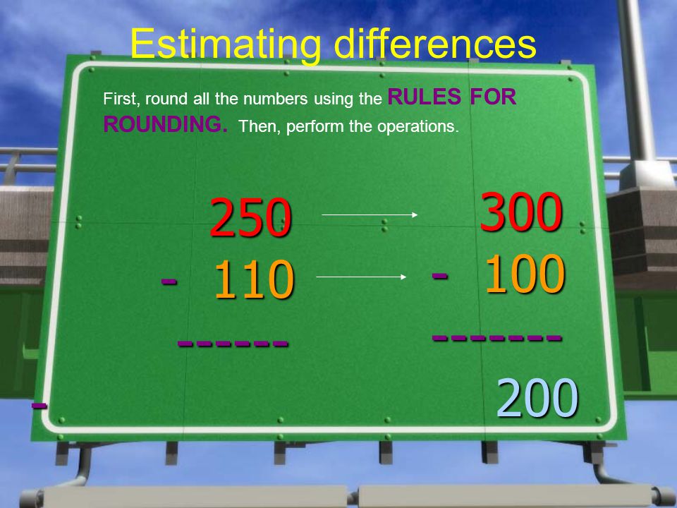 Estimating differences