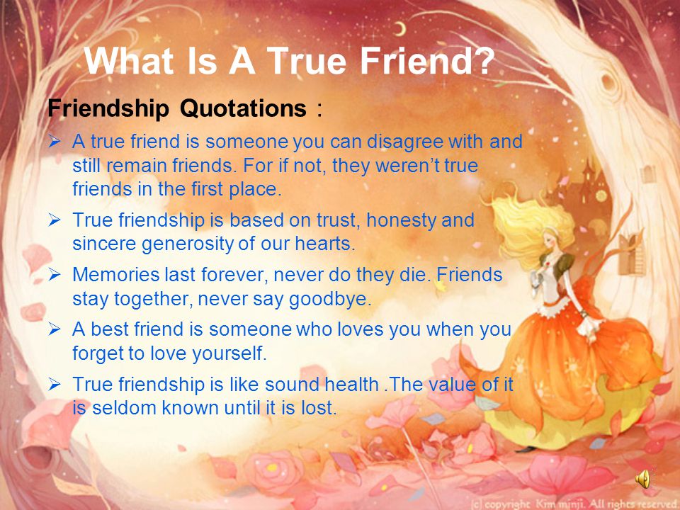 What Is A True Friend Friendship Quotations :