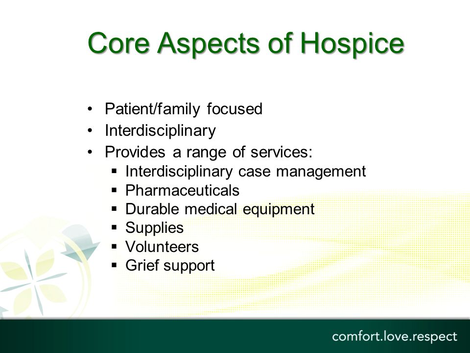 Core Aspects of Hospice