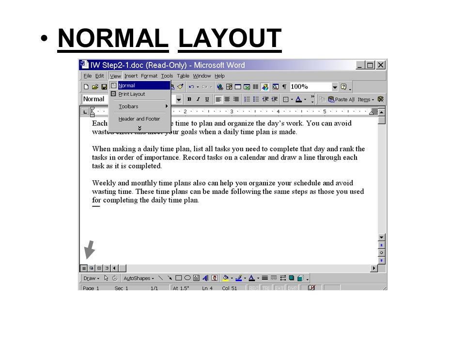 NORMAL LAYOUT