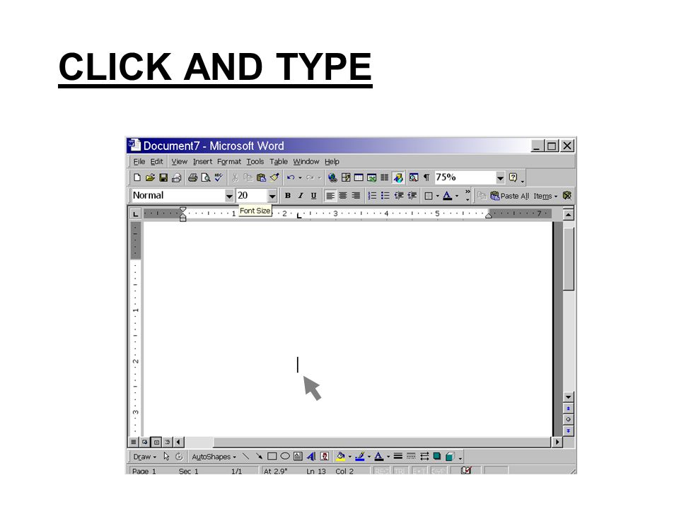 CLICK AND TYPE