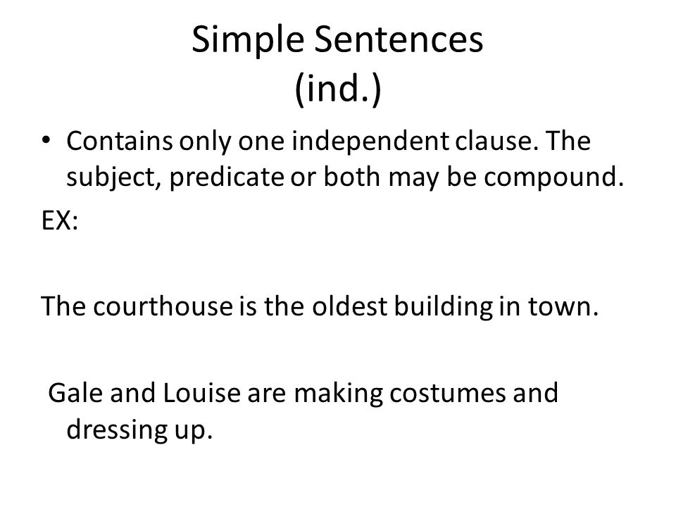 Simple Sentences (ind.)