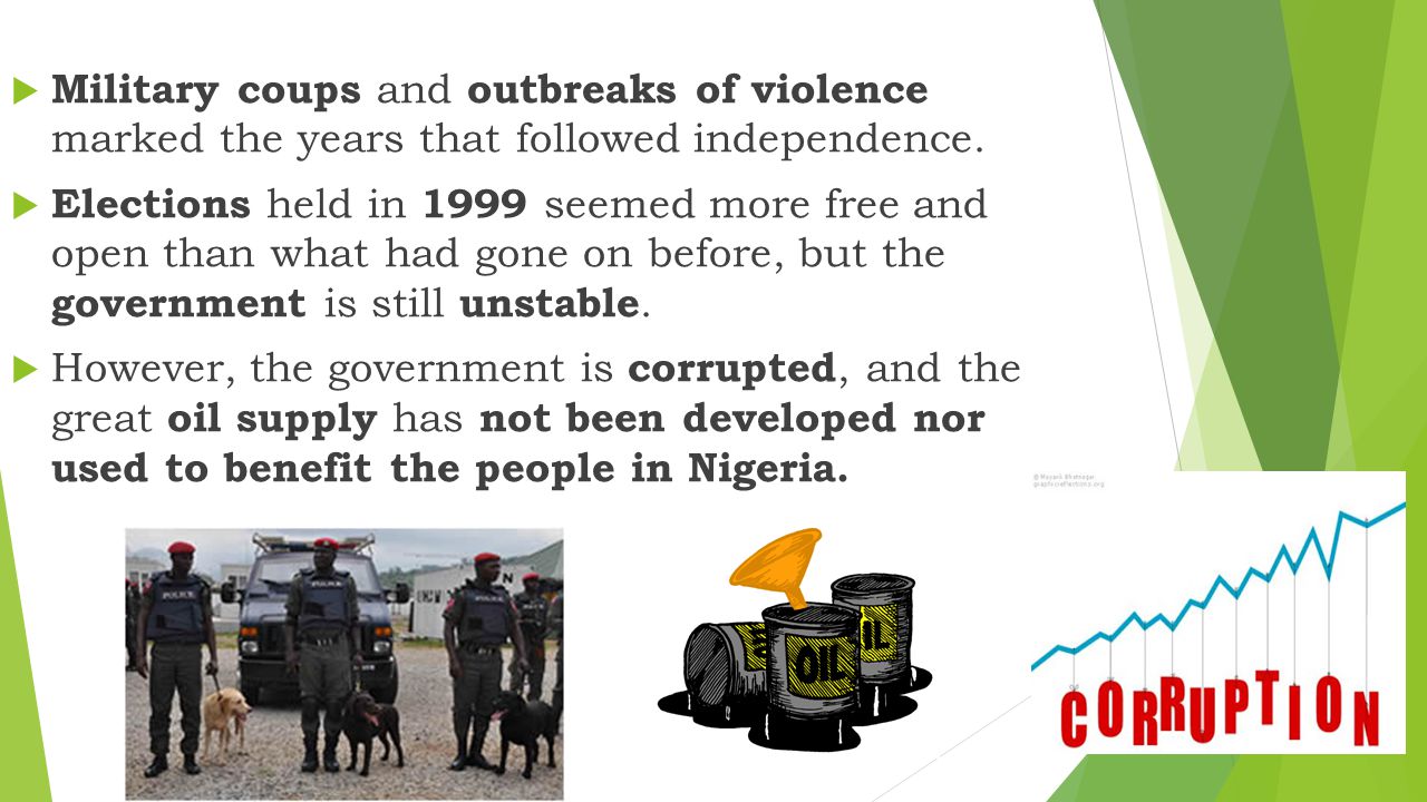 Military coups and outbreaks of violence marked the years that followed independence.