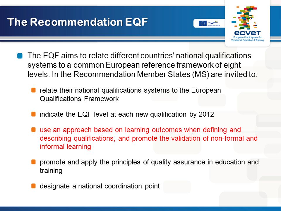 The Recommendation EQF