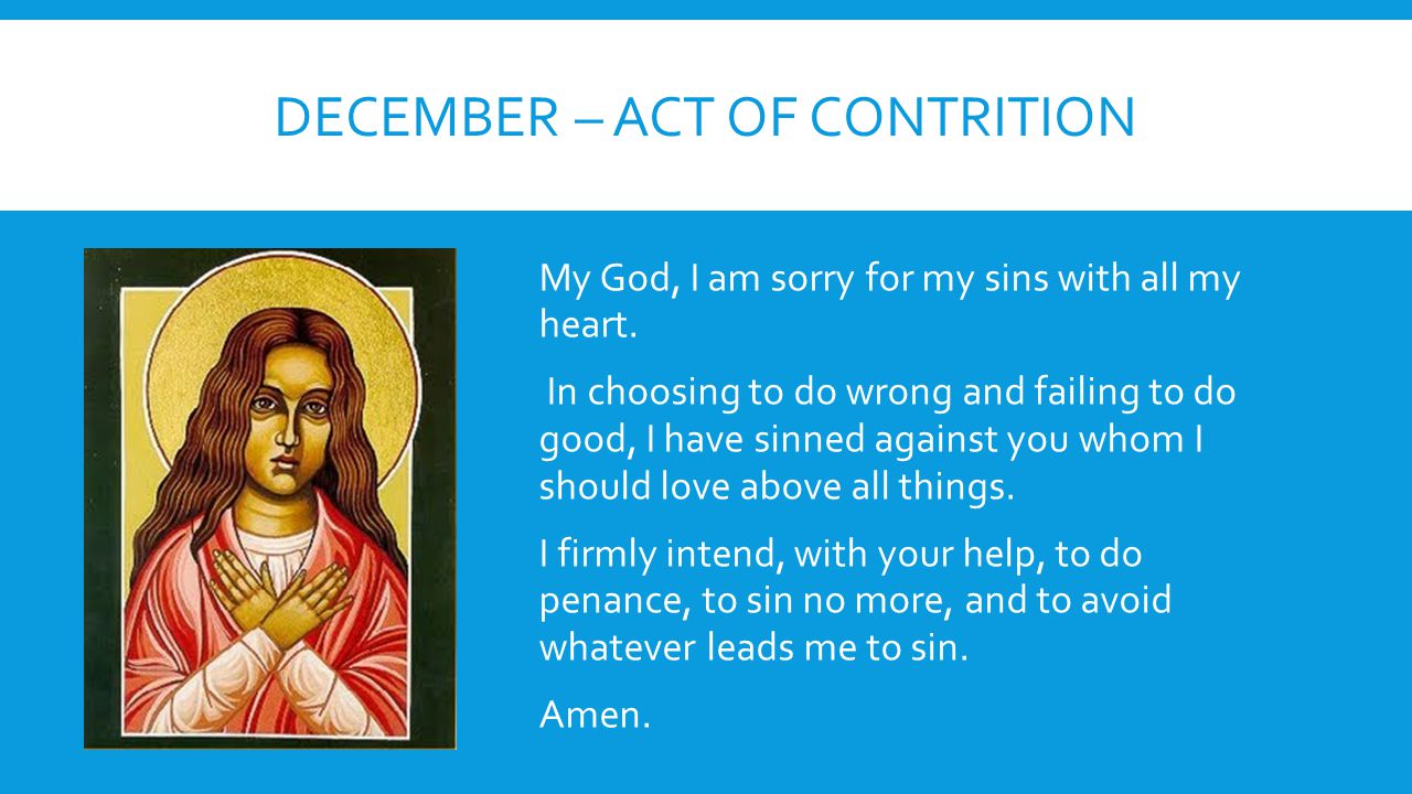 December – act of contrition