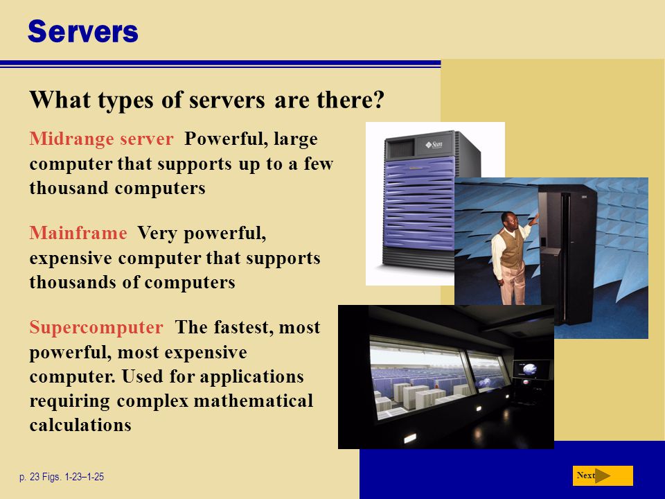Servers What types of servers are there