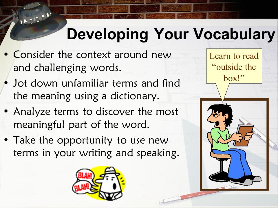 Developing Your Vocabulary