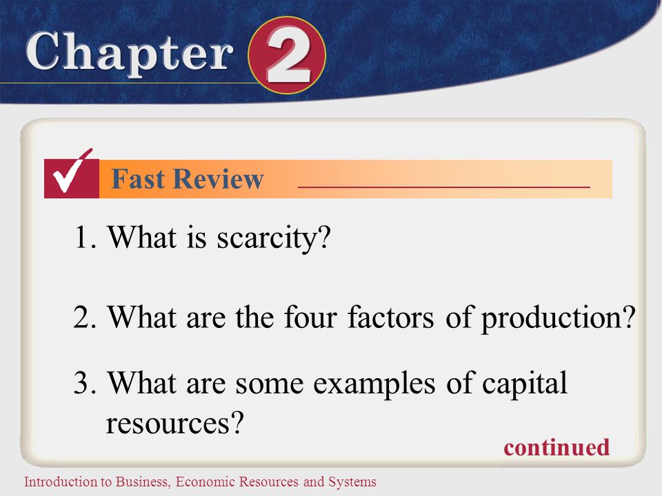 What are the four factors of production