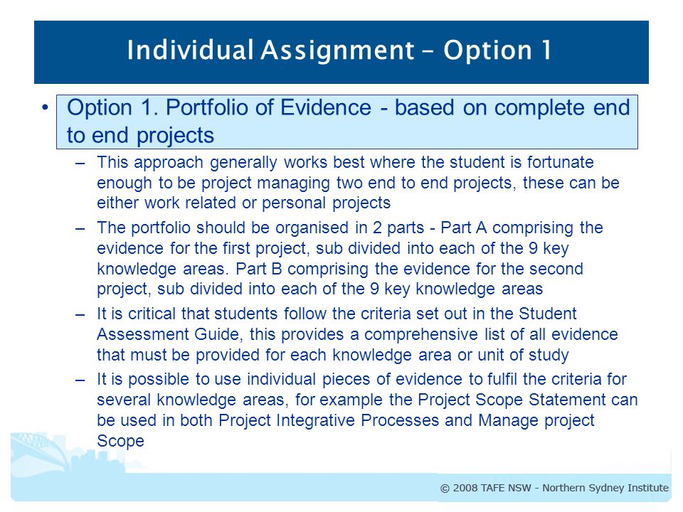 Individual Assignment – Option 1
