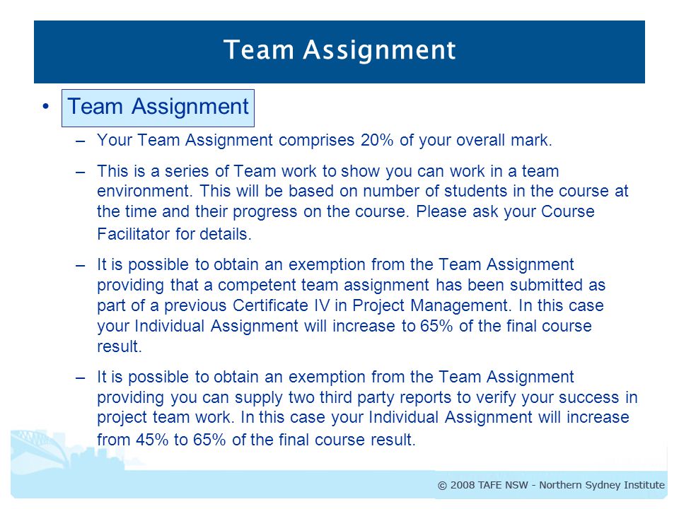 Team Assignment Team Assignment