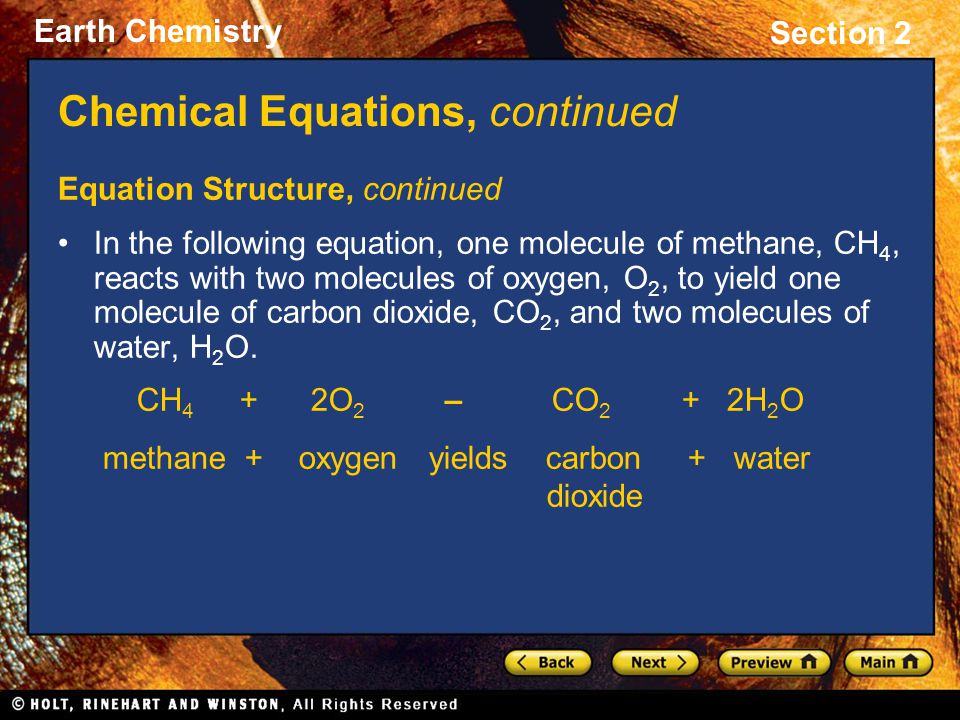 Chemical Equations, continued