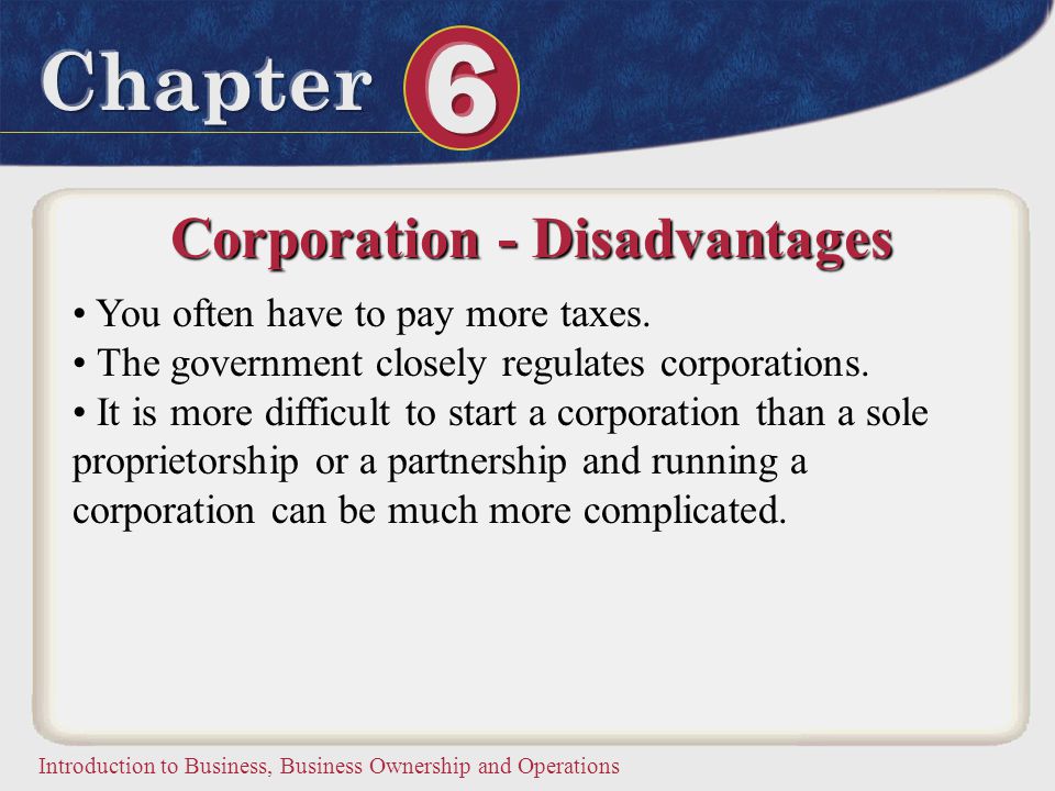 Corporation - Disadvantages