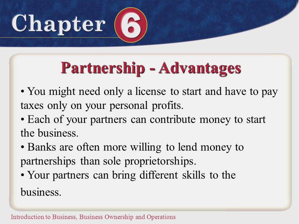 Partnership - Advantages