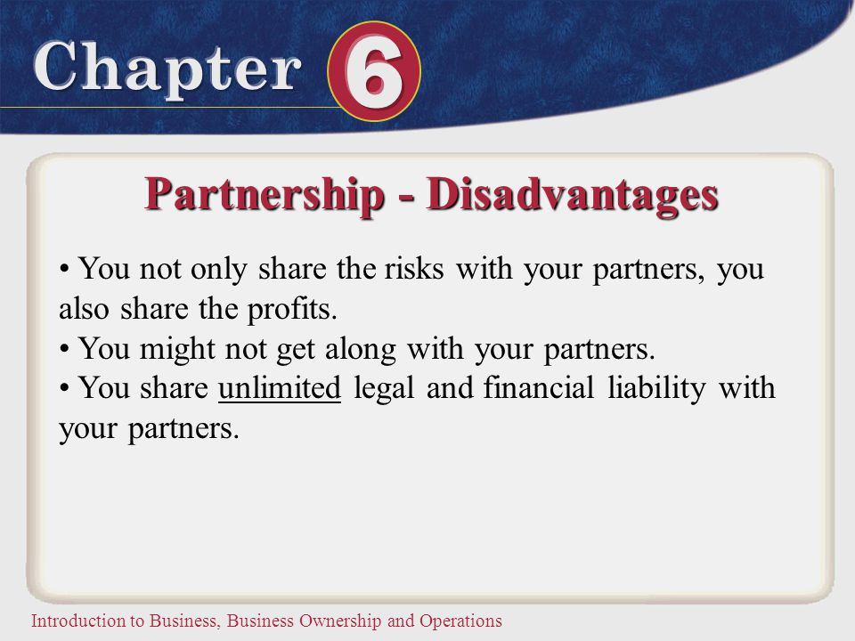 Partnership - Disadvantages