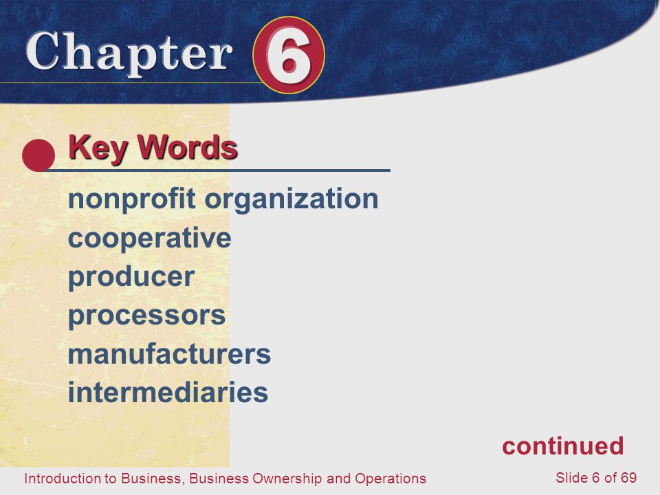 Key Words nonprofit organization cooperative producer processors