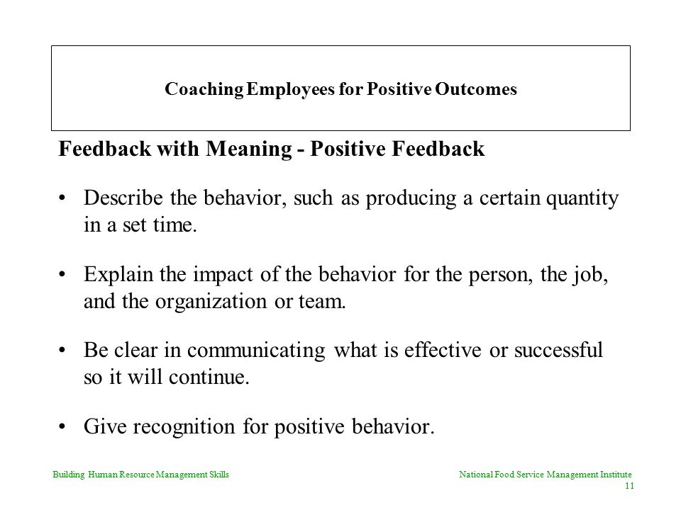 Coaching Employees for Positive Outcomes