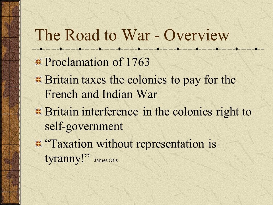 The Road to War - Overview
