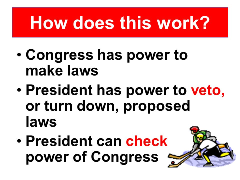 How does this work Congress has power to make laws