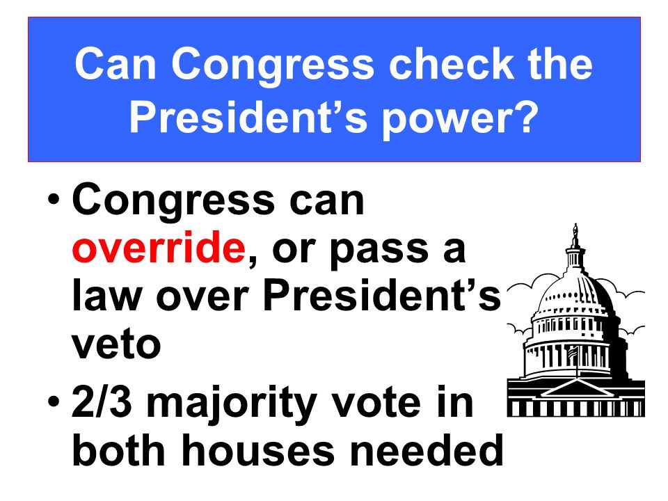 Can Congress check the President’s power