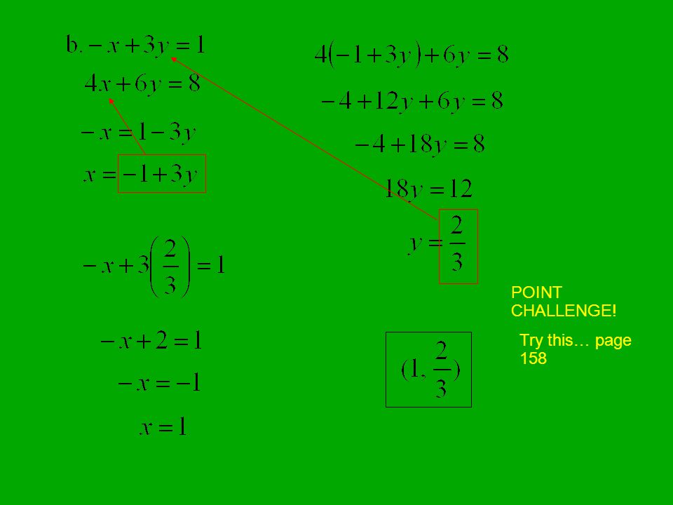 POINT CHALLENGE! Try this… page 158