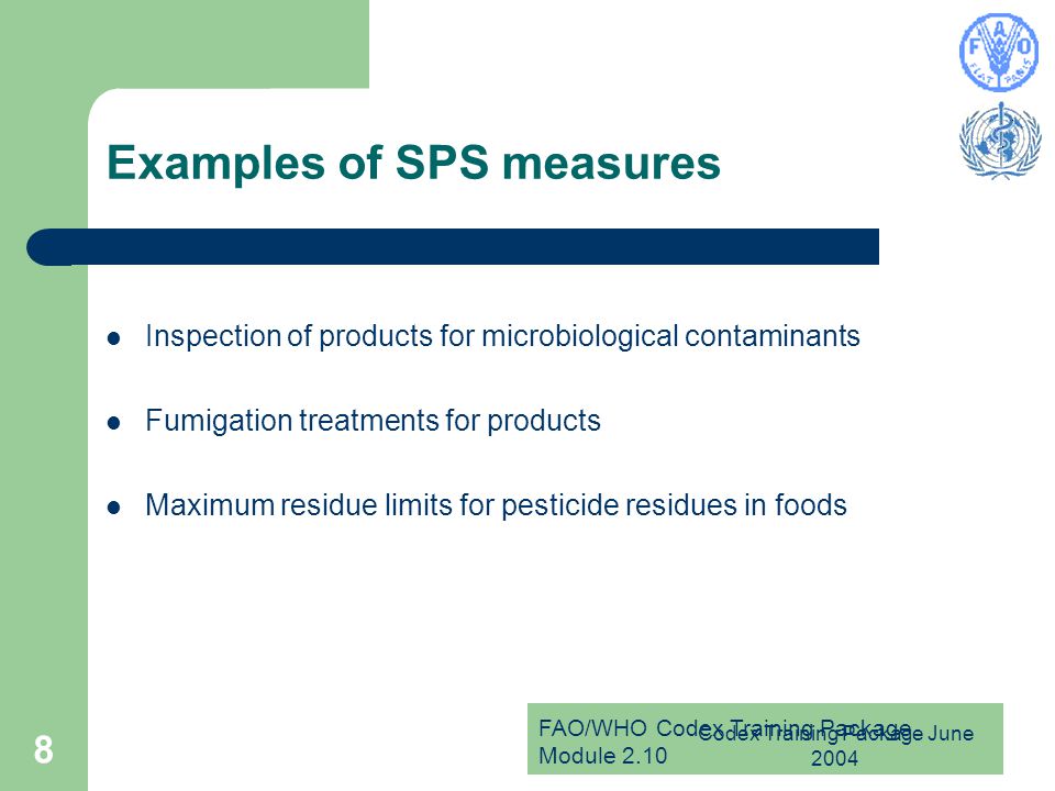 Examples of SPS measures