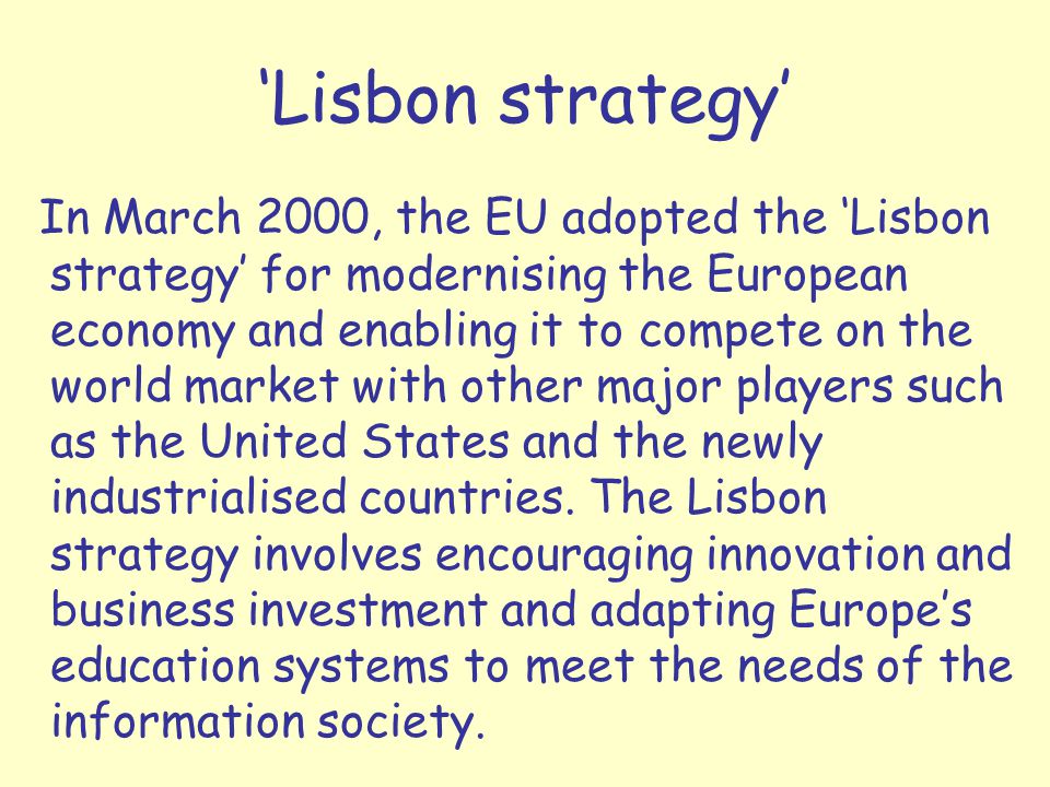 ‘Lisbon strategy’