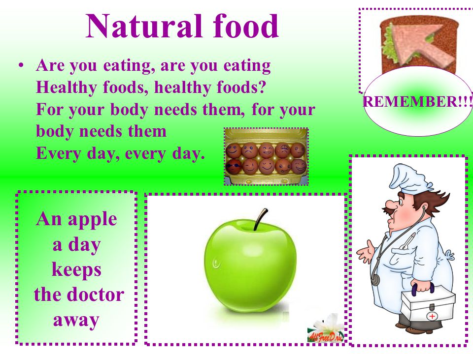 Natural food An apple a day keeps the doctor away