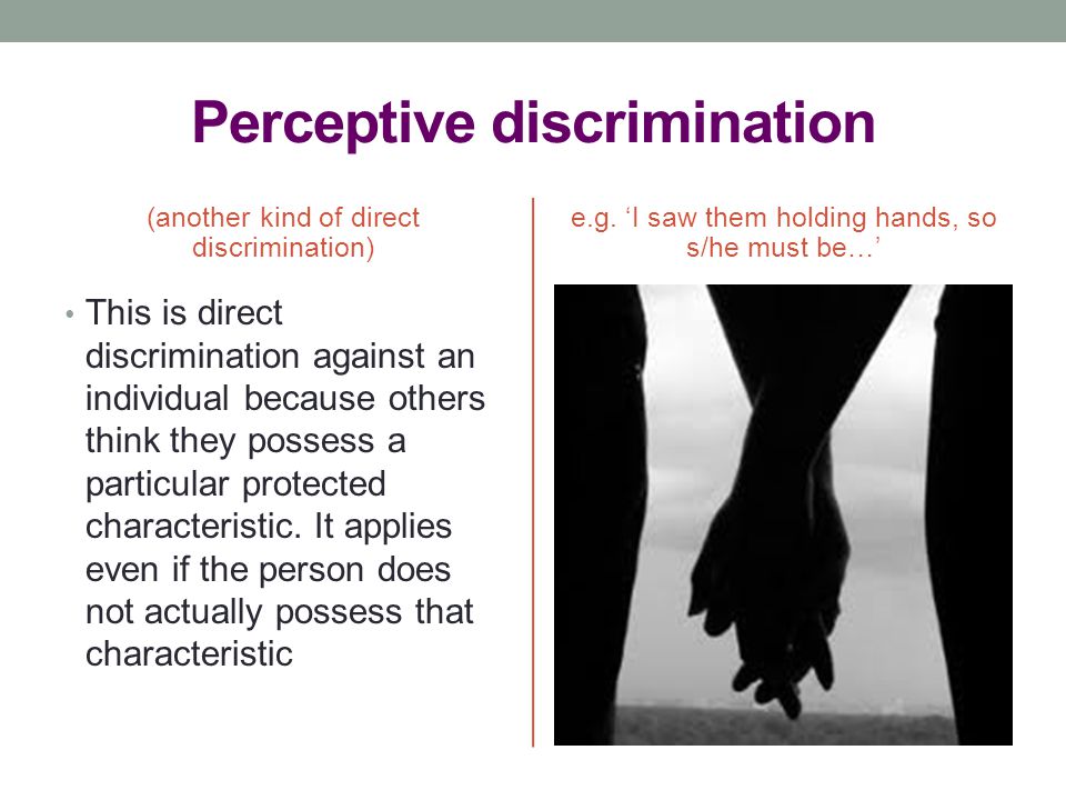 Perceptive discrimination