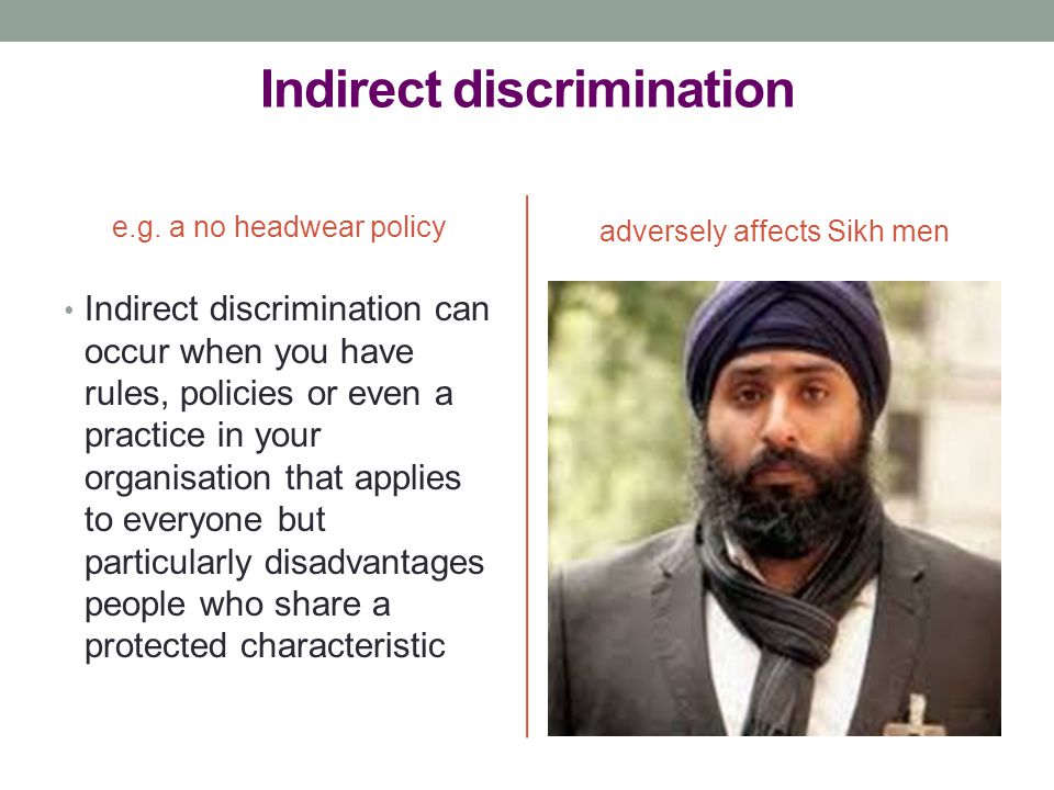 Indirect discrimination