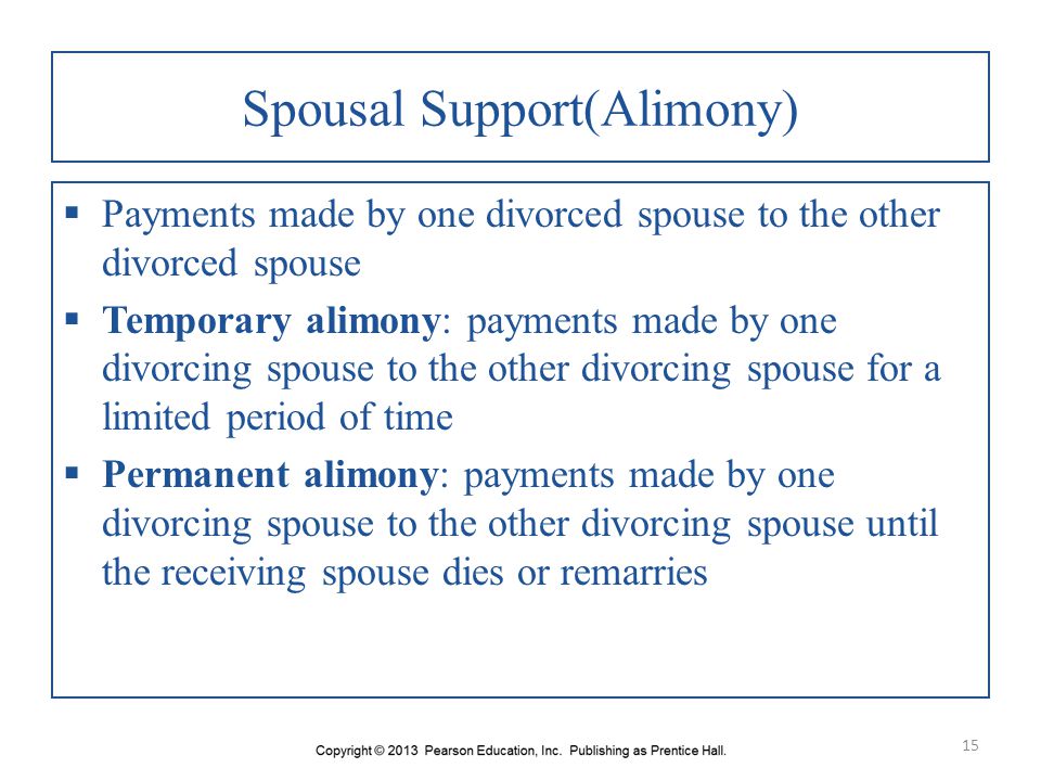 Spousal Support(Alimony)