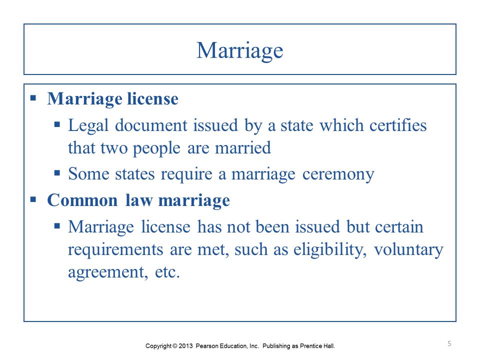 Marriage Marriage license