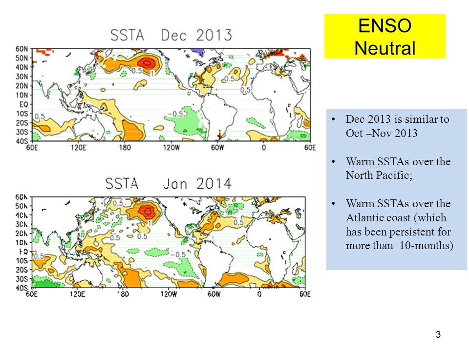 ENSO Neutral Dec 2013 is similar to Oct –Nov 2013