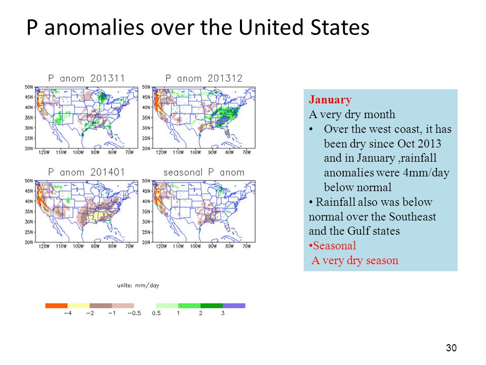 P anomalies over the United States