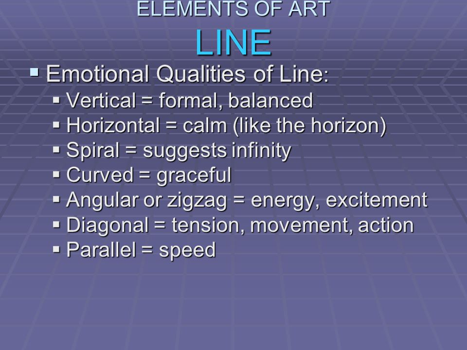 Emotional Qualities of Line: